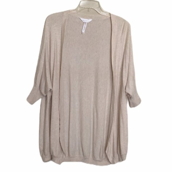 Gilligan & O'Malley Sweaters - Gilligan Waffle knit open front oatmeal cardigan